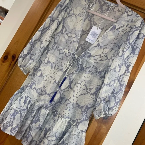 blue island beach cover up dress Berkshire Midi Dress in Blue | Wedding Guest Midi Dress